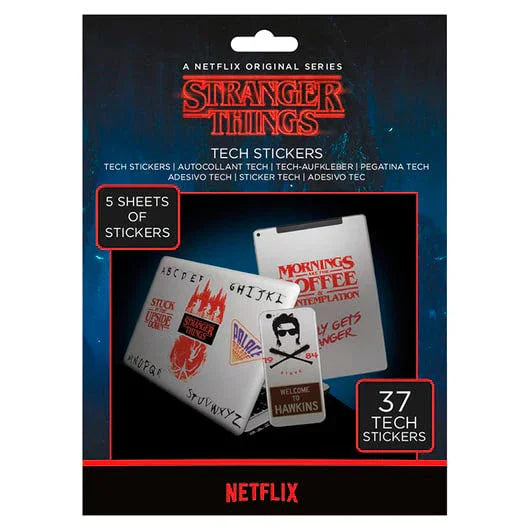 Stranger Things set 37 tech stickers Nerdscape