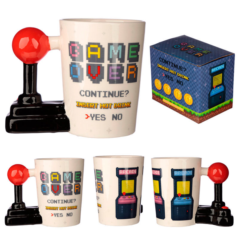 Game Over Joystick Arcade shaped handle mug Nerdscape