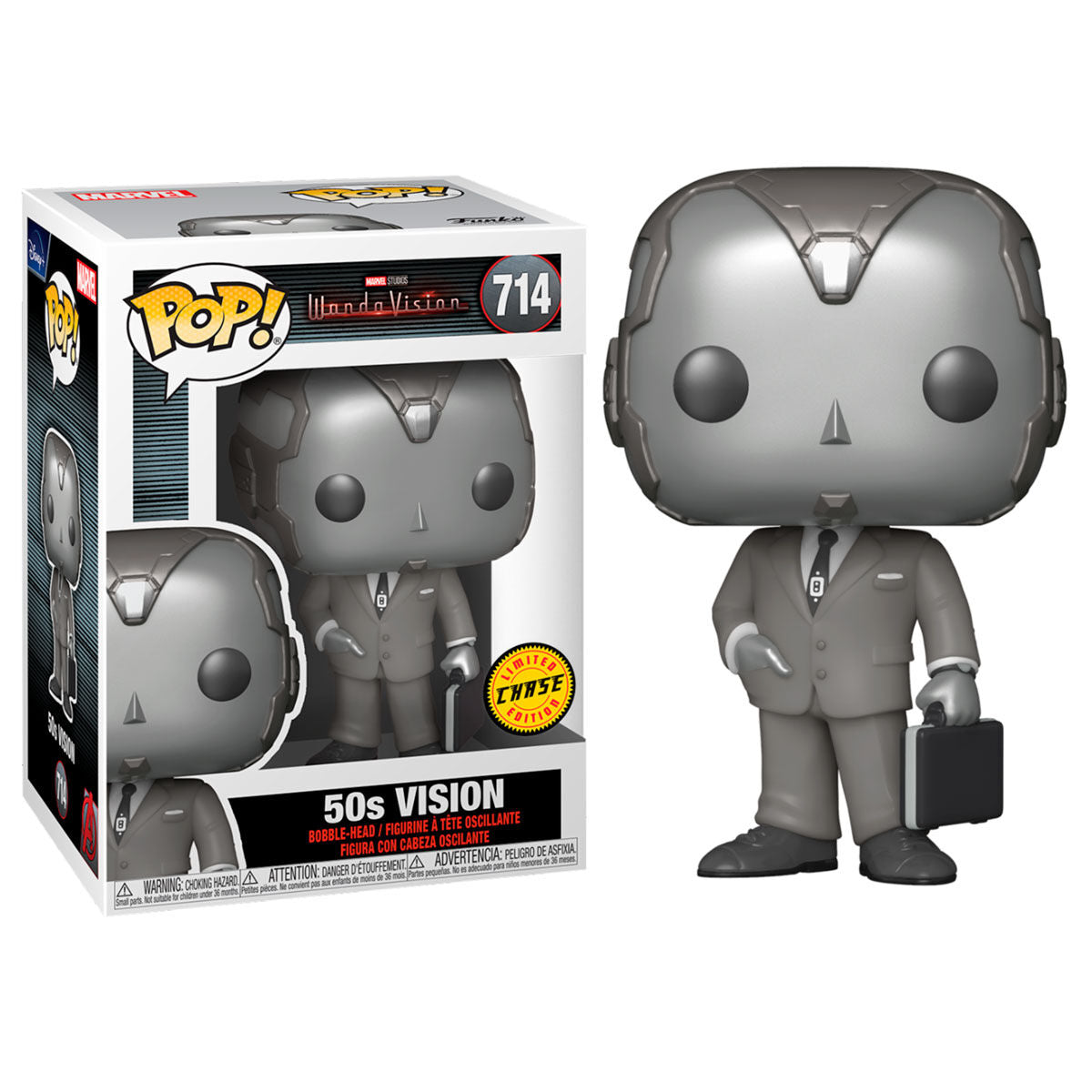 Funko Pop! Marvel WandaVision Vision 5 + 1 Chase - Figura da Collezione Vinyl Nerdscape