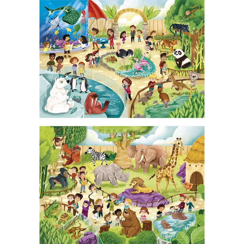 Zoo puzzle 2x60pcs Nerdscape