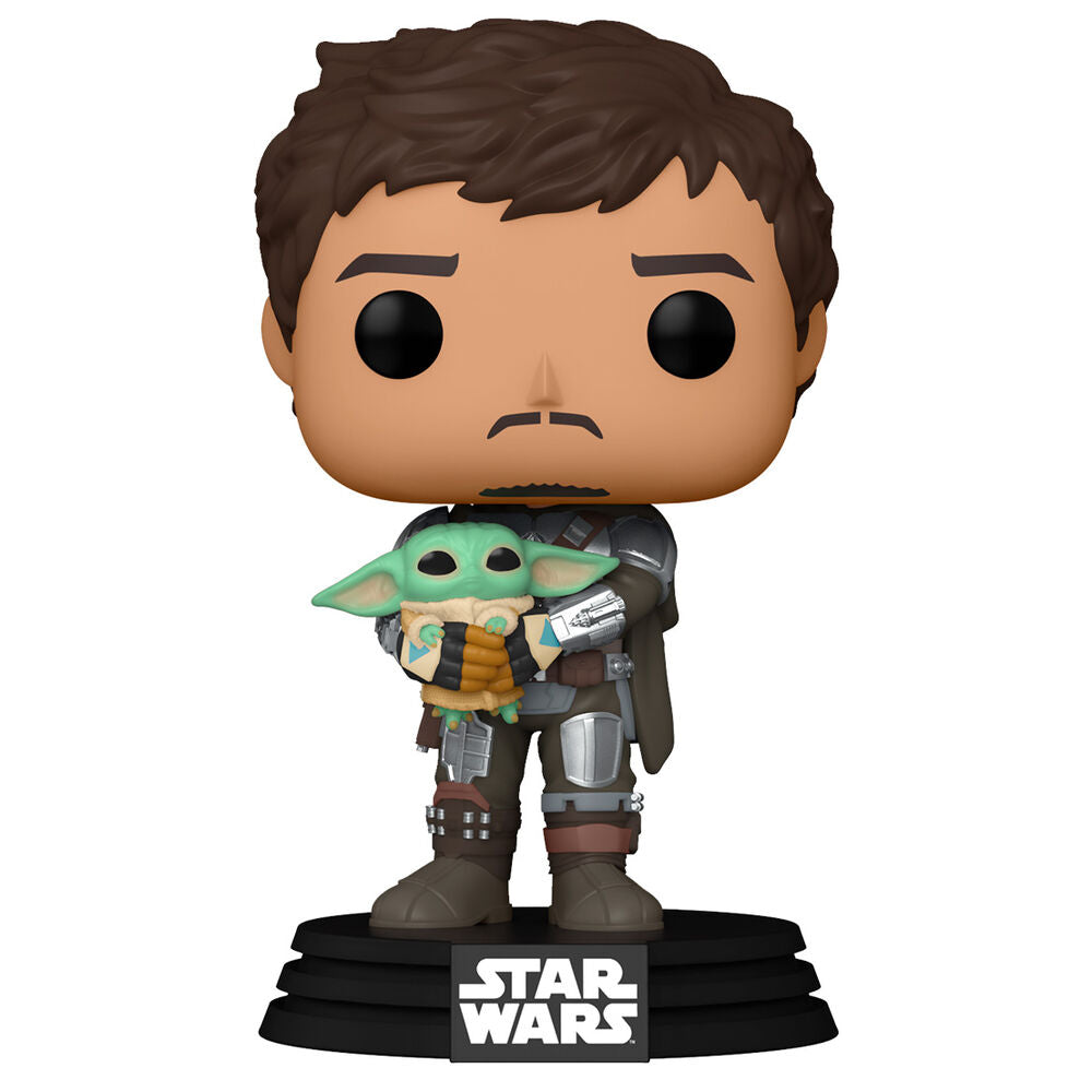Funko Pop! Mandalorian Mando con Child - Figura da Collezione Vinyl Nerdscape