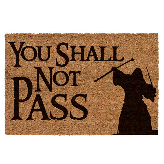 The Lord of the Rings You Shall Not Pass doormat Nerdscape