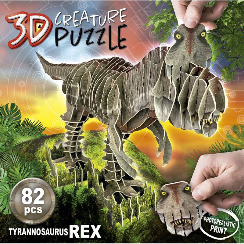 3D Creature puzzle T-Rex 82pcs Nerdscape