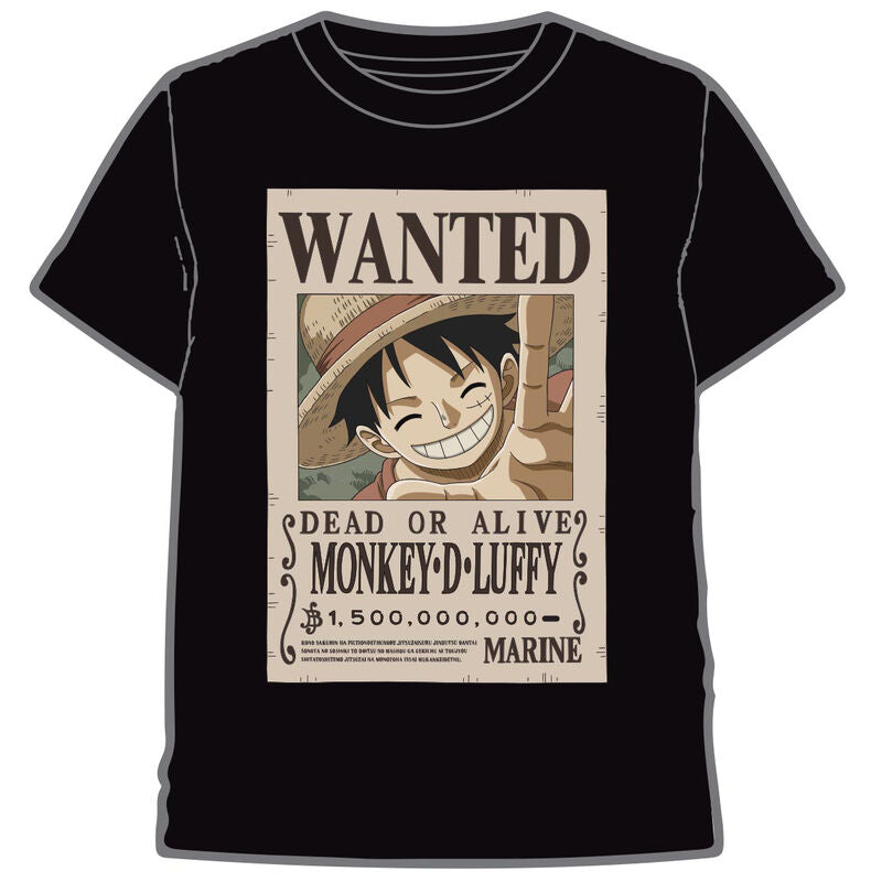 One Piece Wanted Luffy adult t-shirt Nerdscape
