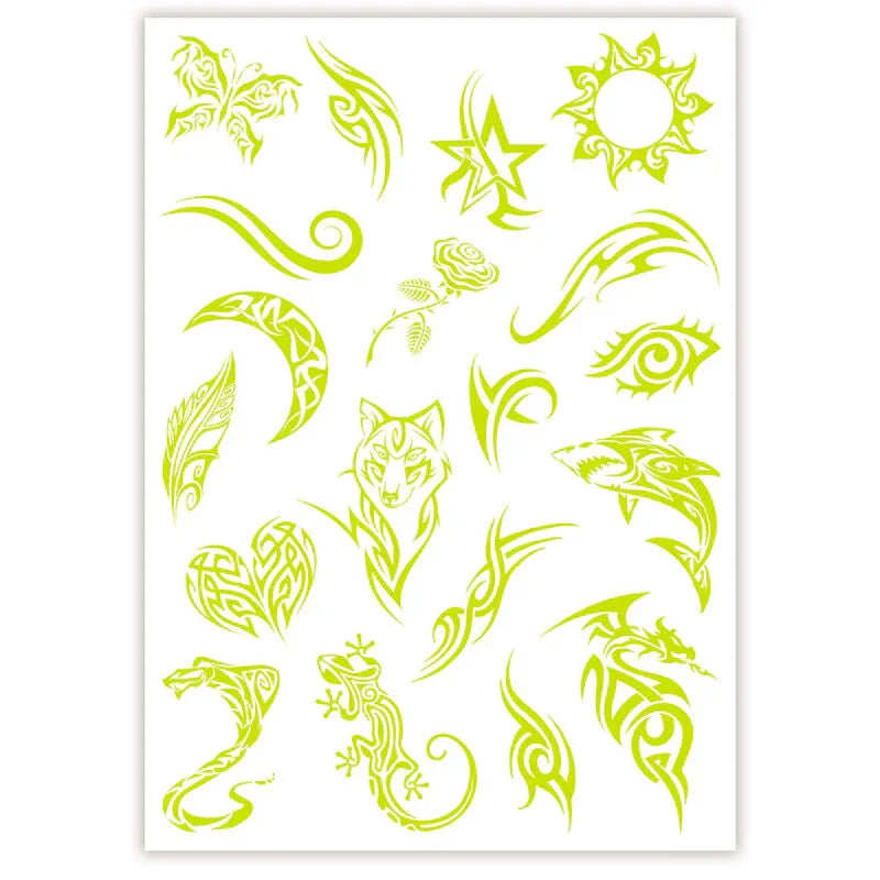 Crazy Chic Glow in the dark tattoos Nerdscape
