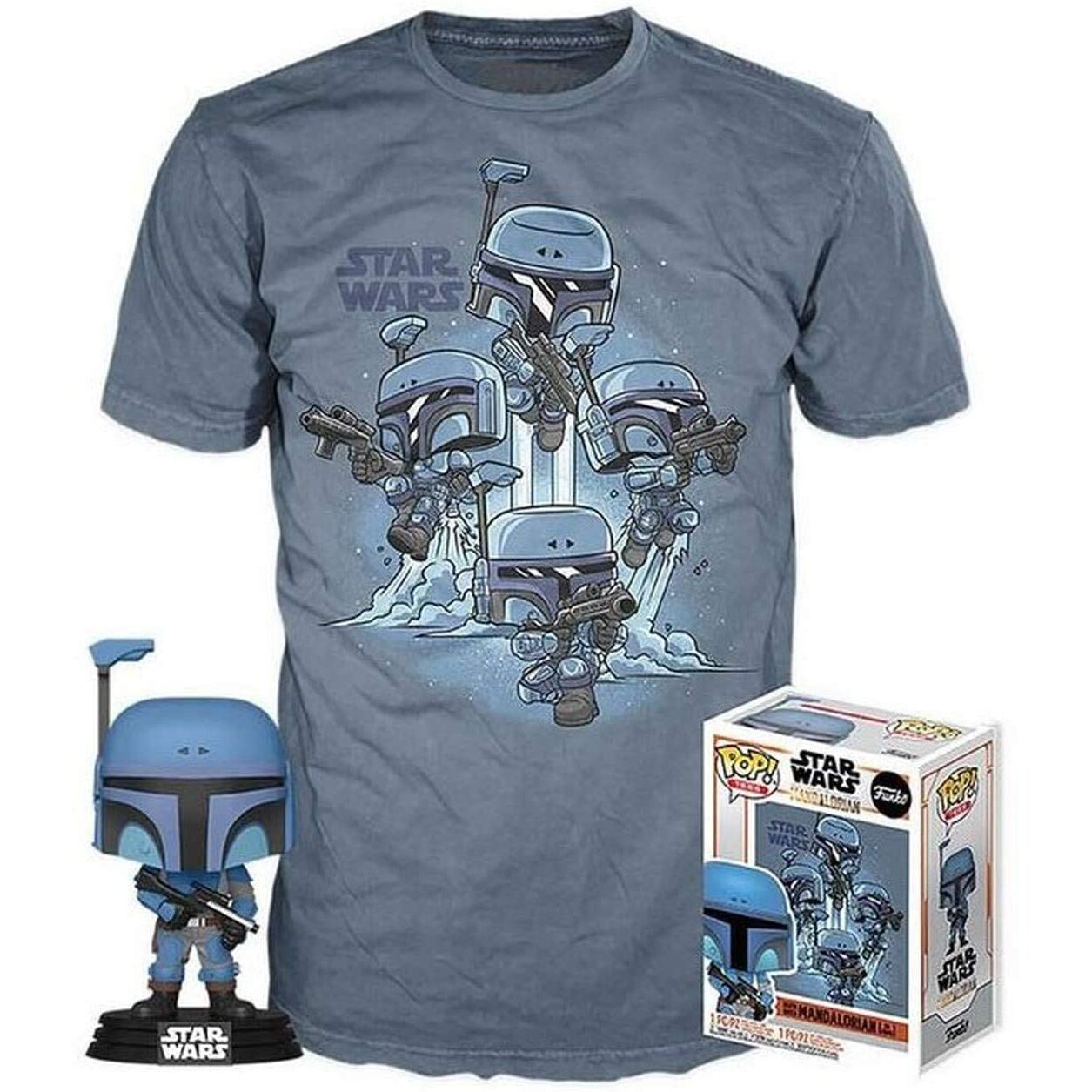 Funko Pop! Star Wars Mandalorian - Figura da Collezione Vinyl + T-shirt L Nerdscape