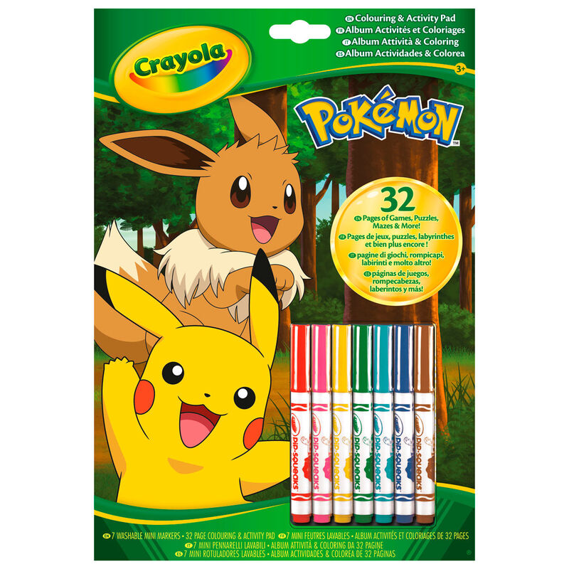 Crayola Pokemon Activity book + 7 markers
