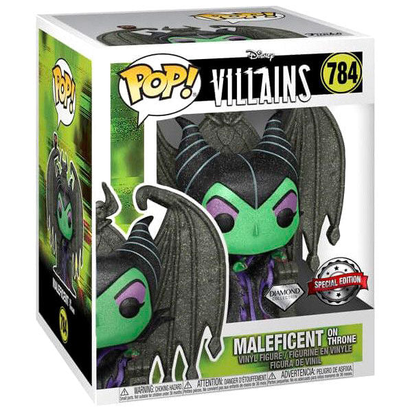 Funko Pop! Disney Villains Maleficent on Throne - Figura da Collezione Vinyl Diamond Exclusive Nerdscape