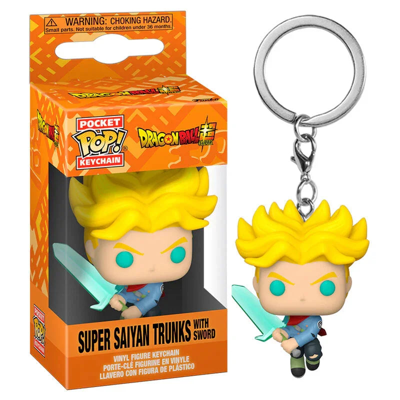 Pocket POP Keychain Dragon Ball Super Saiyan Trunks with Sword Nerdscape
