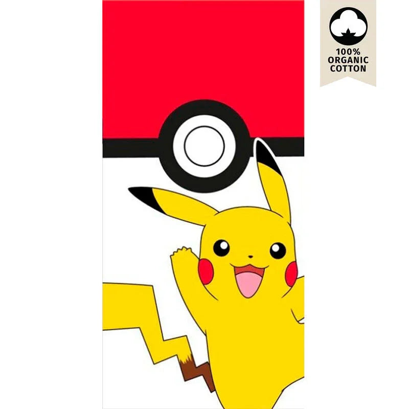 Pokemon Pikachu Pokeball beach towel cotton Nerdscape