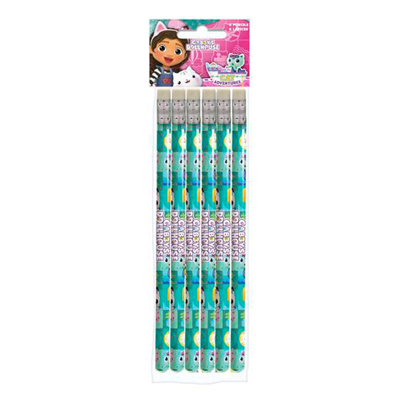 Gabbys Dollhouse 6 pencils set Nerdscape