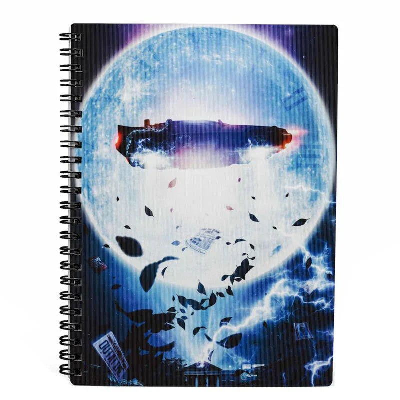 Back to the Future BTTF Delorean 3D notebook Nerdscape