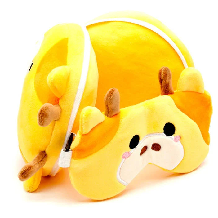 Relaxeazzz Giraffe travel pillow eye mask Nerdscape
