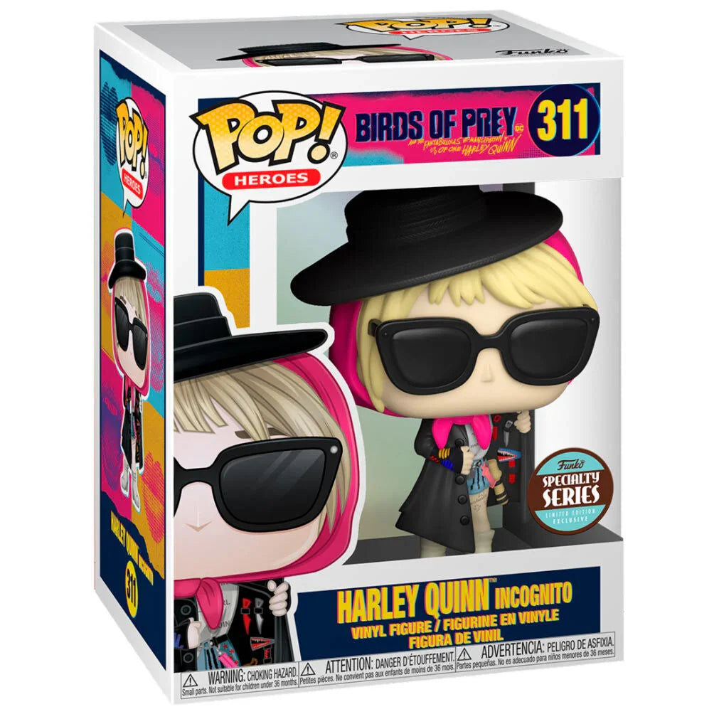 POP figure Birds of Prey Harley Quinn Incognito Exclusive Nerdscape