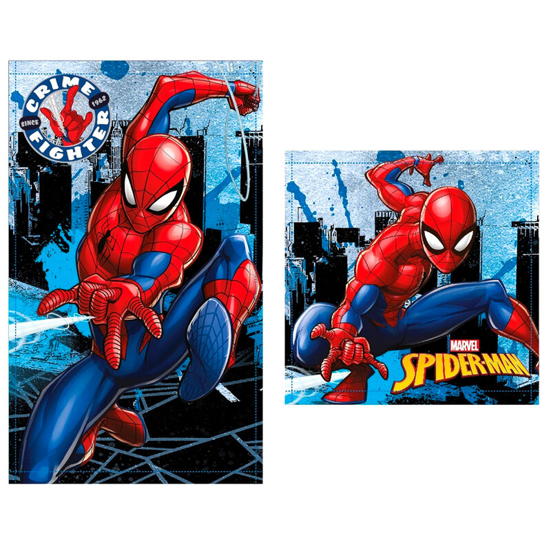 Marvel Spiderman set 2 cotton bath towels Nerdscape
