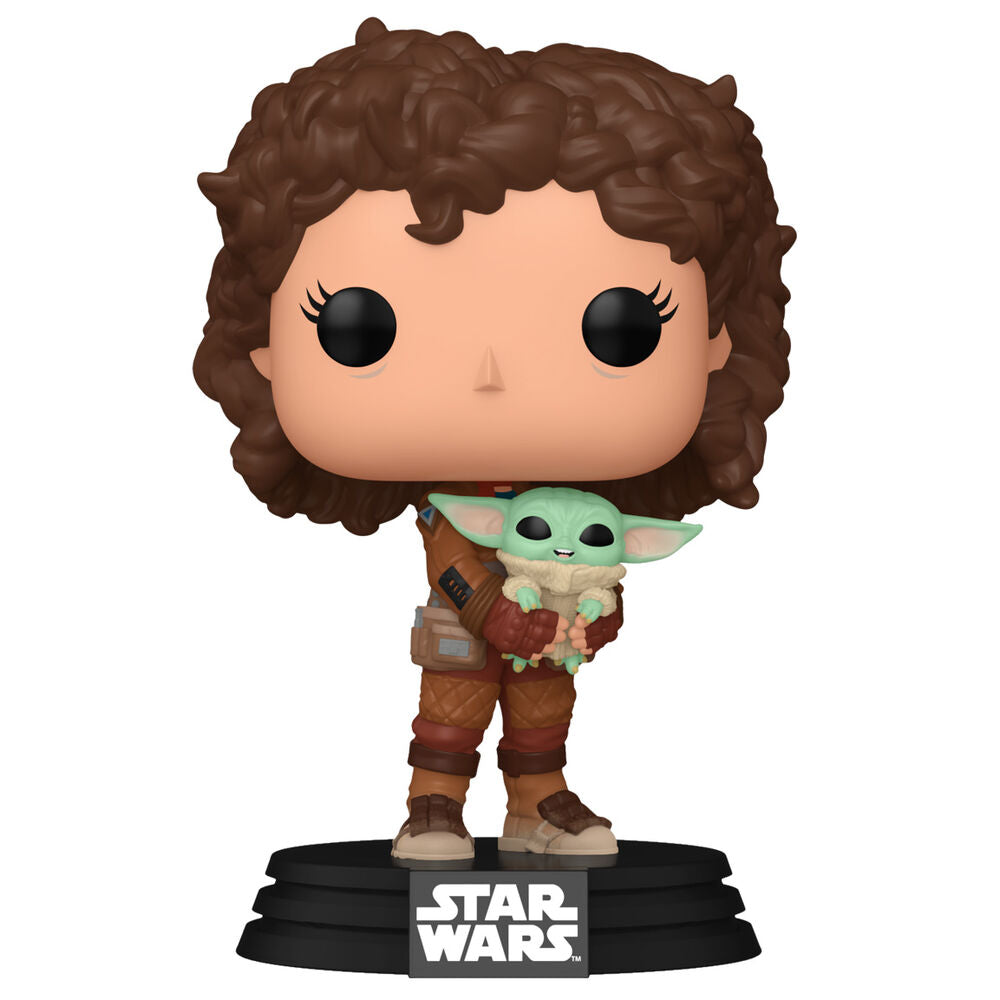 Funko Pop! Mandalorian Peli Motto con Grogu - Figura da Collezione Vinyl Nerdscape