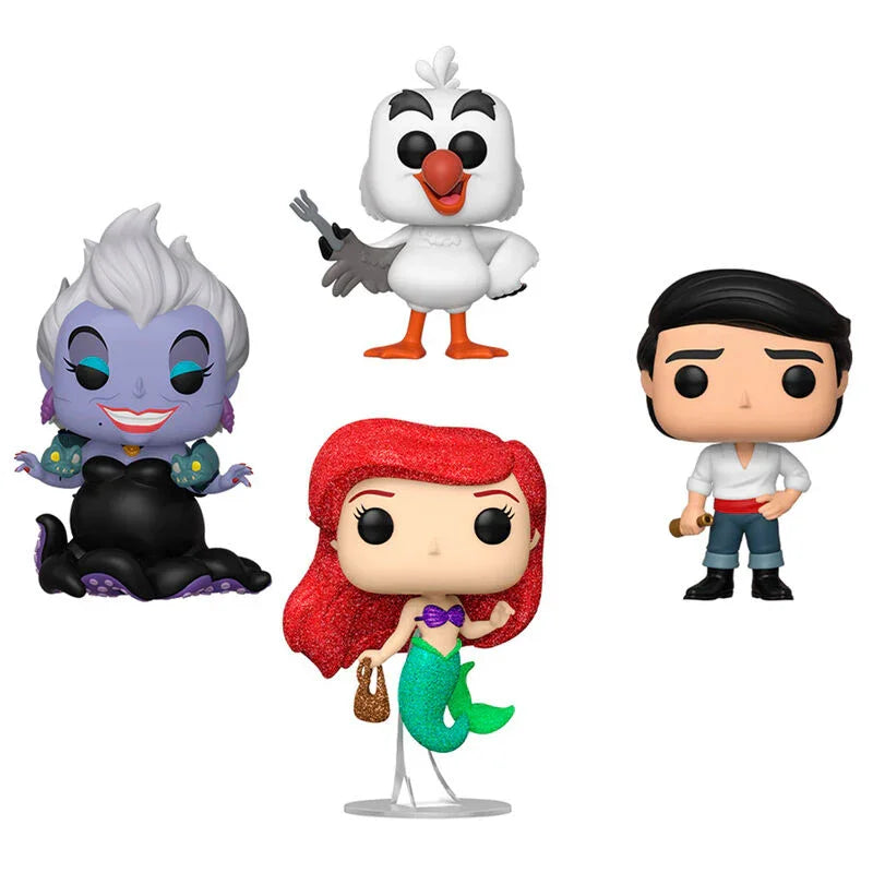 Funko Pop! Ariel, Eric, Scuttle e Ursula La Sirenetta Pack 4 Figure da Collezione Vinyl - Nerdscape Nerdscape