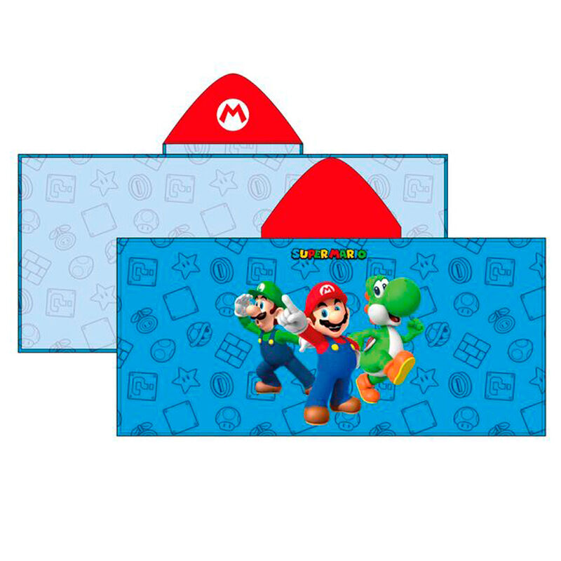 Super Mario Bros microfibre poncho towel Nerdscape
