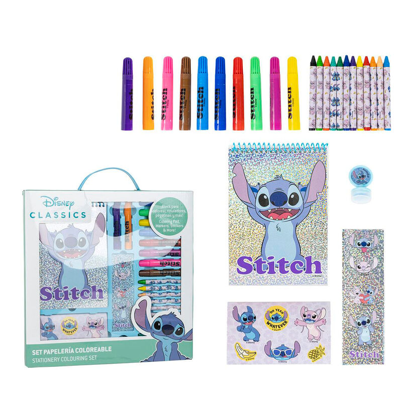 Disney Stitch colouring stationery set Nerdscape