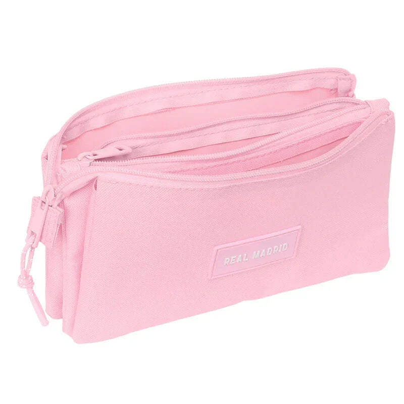 Real Madrid pink triple pencil case Nerdscape