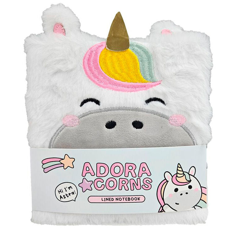 Adoracorns Unicorn A5 plush notebook Nerdscape
