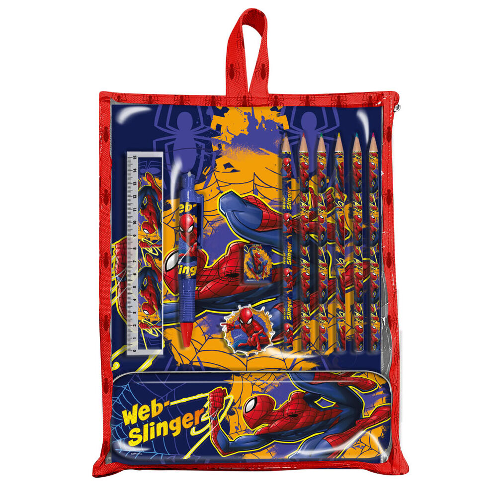 Marvel Spiderman stationery set in bag Nerdscape