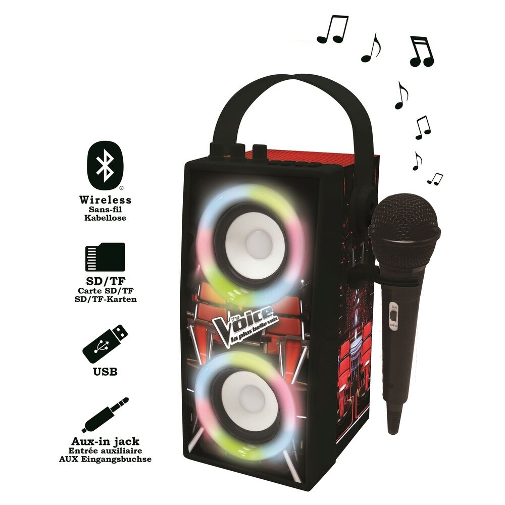 The Voice Bluetooth portable speaker with microphone Nerdscape