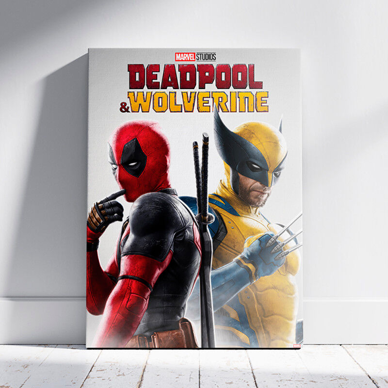 Cadre en bois Marvel Wolverine et Deadpool