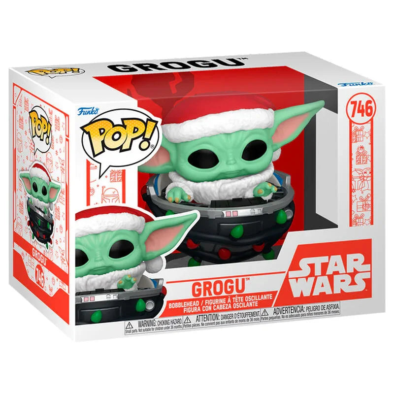 Funko Pop! Star Wars Grogu con Cappello di Babbo Natale - Figura da Collezione Vinyl Nerdscape