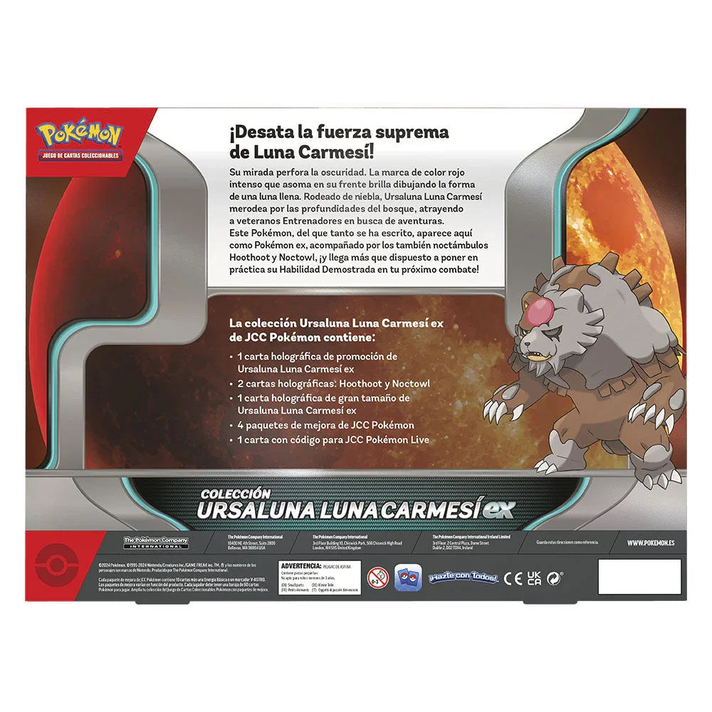 Spanish Pokemon Ursaluna Luna Carmesi Collectible card game box Nerdscape
