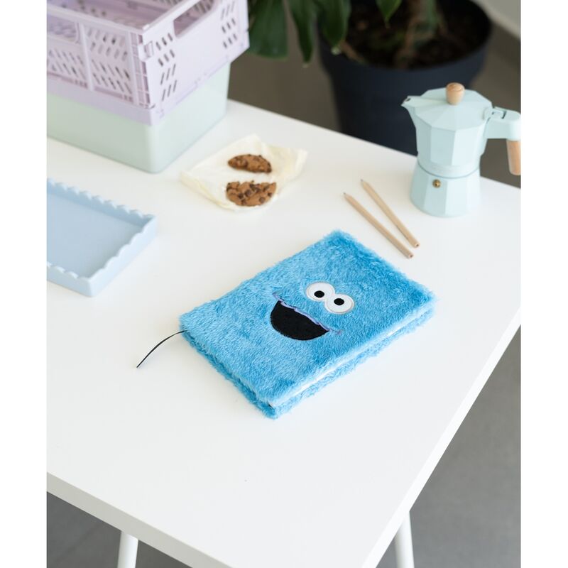 Sesame Street Cookie Monster A5 premium plush notebook Nerdscape