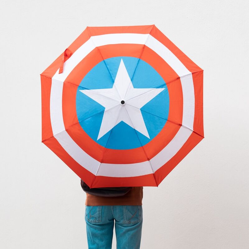 Marvel Captain America Ombrello Automatico Pieghevole con Apertura Automatica - Nerdscape Nerdscape