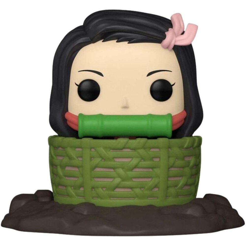 Funko Pop! Demon Slayer Nezuko Kamado - Figura da Collezione Vinyl Deluxe in Cesto Esclusiva Nerdscape