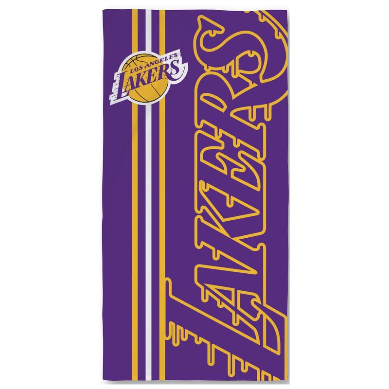 Los Angeles Lakers cotton beah towel Nerdscape