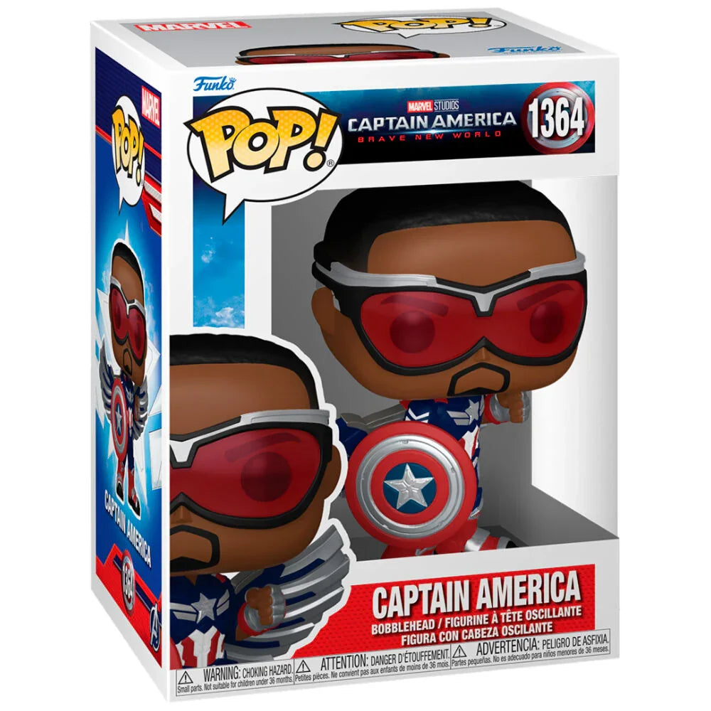 Funko Pop! Brave New World Captain America - Figura da Collezione Vinyl Nerdscape