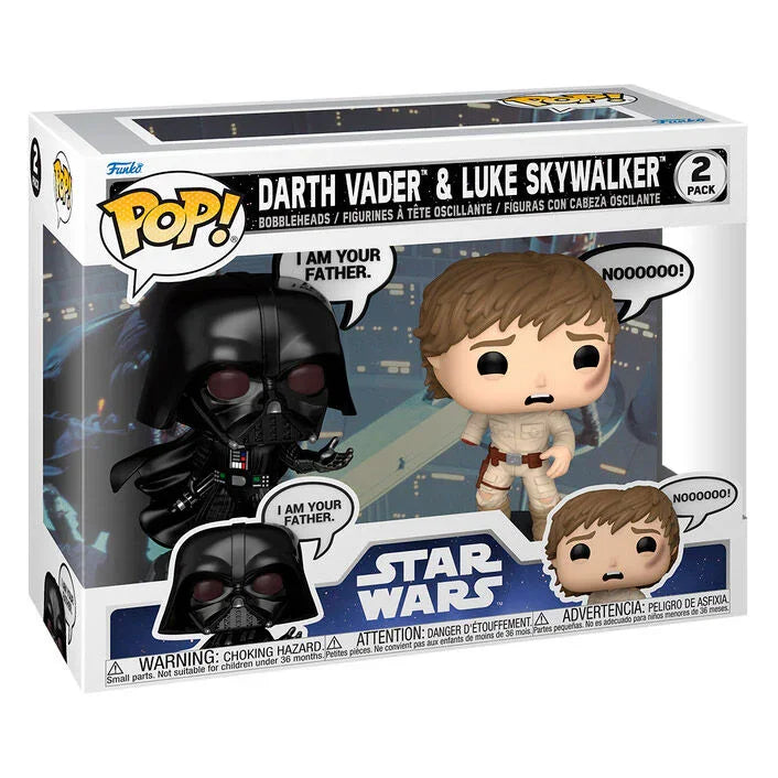Funko Pop! Star Wars Darth Vader & Luke Skywalker - Figura da Collezione Vinyl Nerdscape