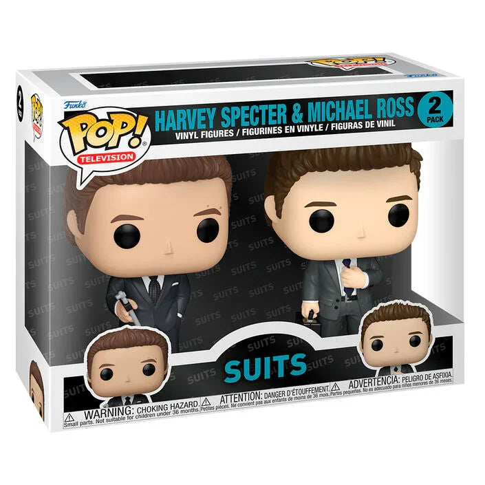 Funko Pop! Suits Harvey Specter & Michael Ross - Figura da Collezione Vinyl Pack 2 Nerdscape