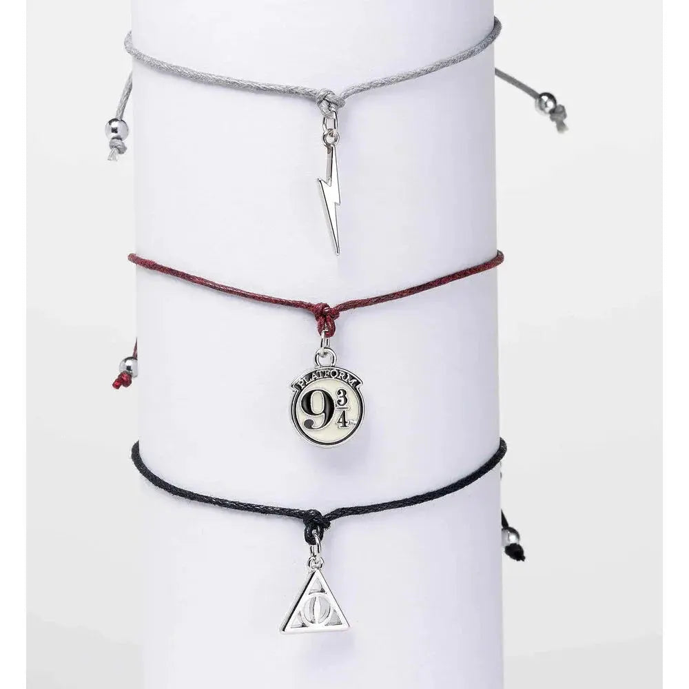 Harry Potter Deathly Hallows Friendship Set 3 Braccialetti - Nerdscape Nerdscape
