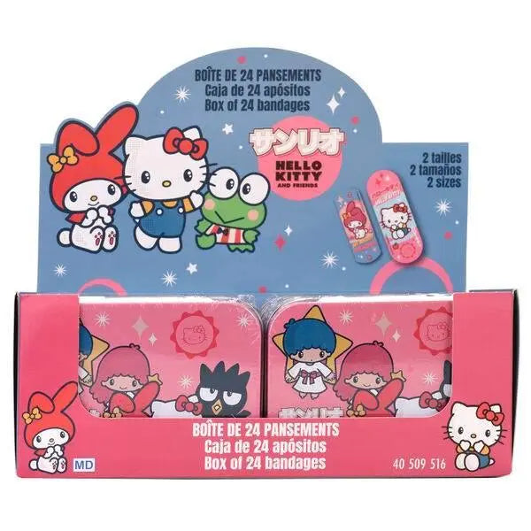 Confezione cerotti Sanrio Hello Kitty e Friends, 24 pezzi, personaggi kawaii Nerdscape
