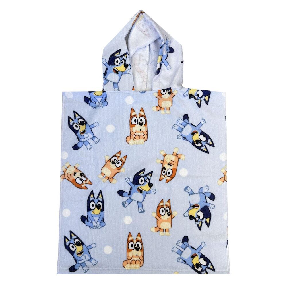 Bluey microfibre poncho beach towel Nerdscape