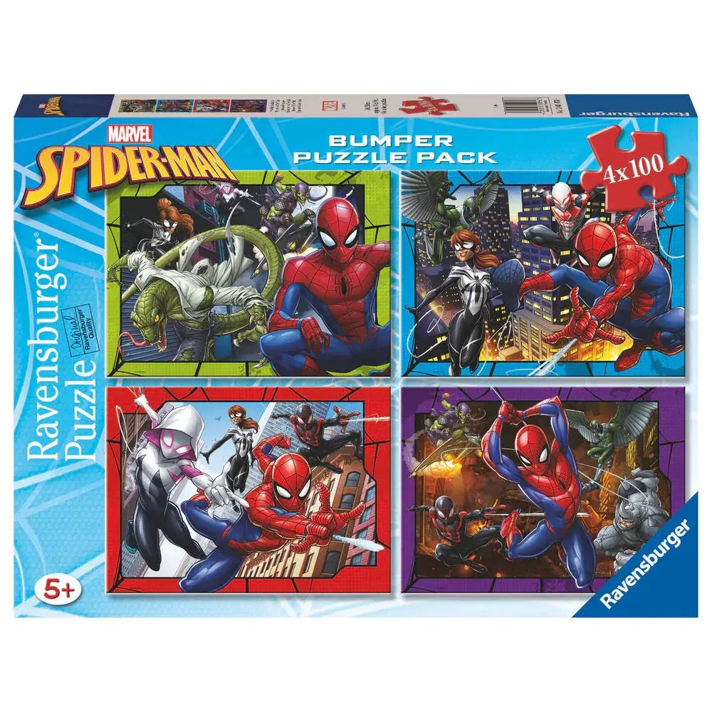 Marvel Spiderman puzzle 4x100pcs Nerdscape