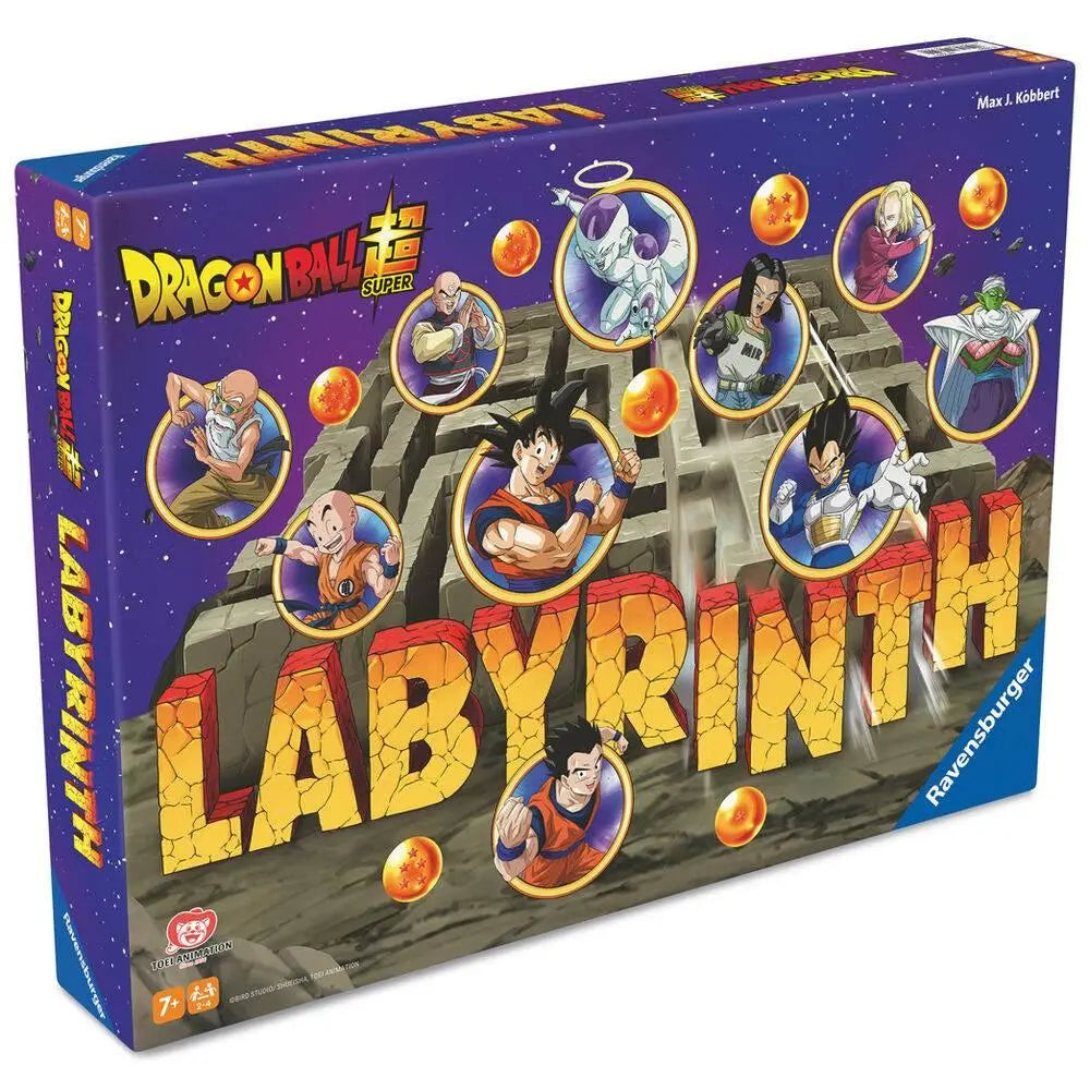 Scatola gioco da tavolo Labyrinth Dragon Ball Super Ravensburger, personaggi anime in evidenza