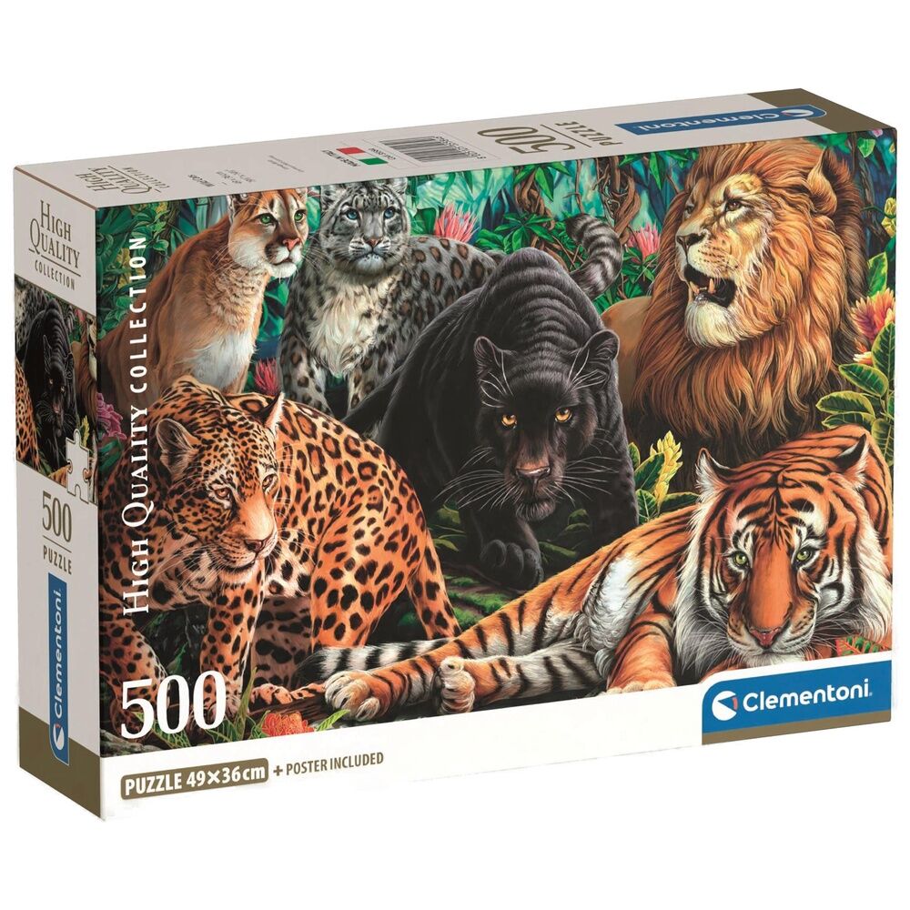 High Quality Wild Cats puzzle 500pcs Nerdscape