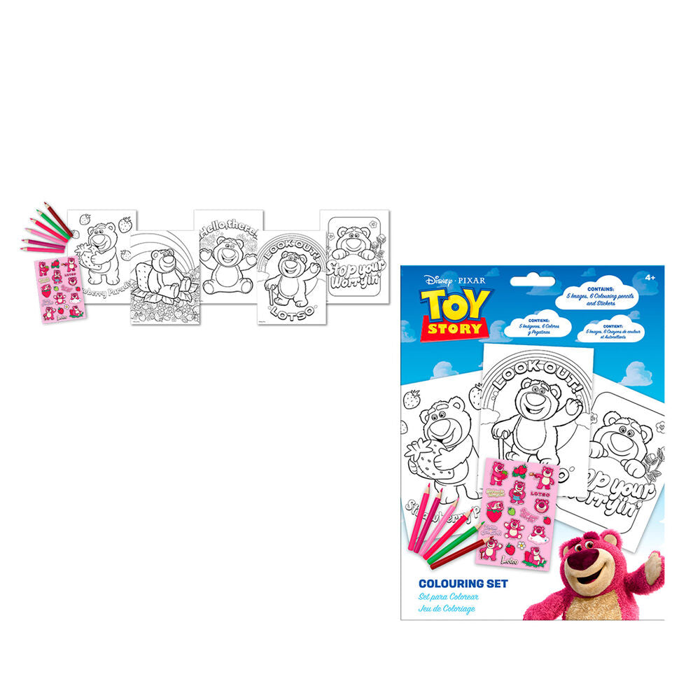 Disney Pixar Toy Story Lotso Colouring Set with notebook Nerdscape