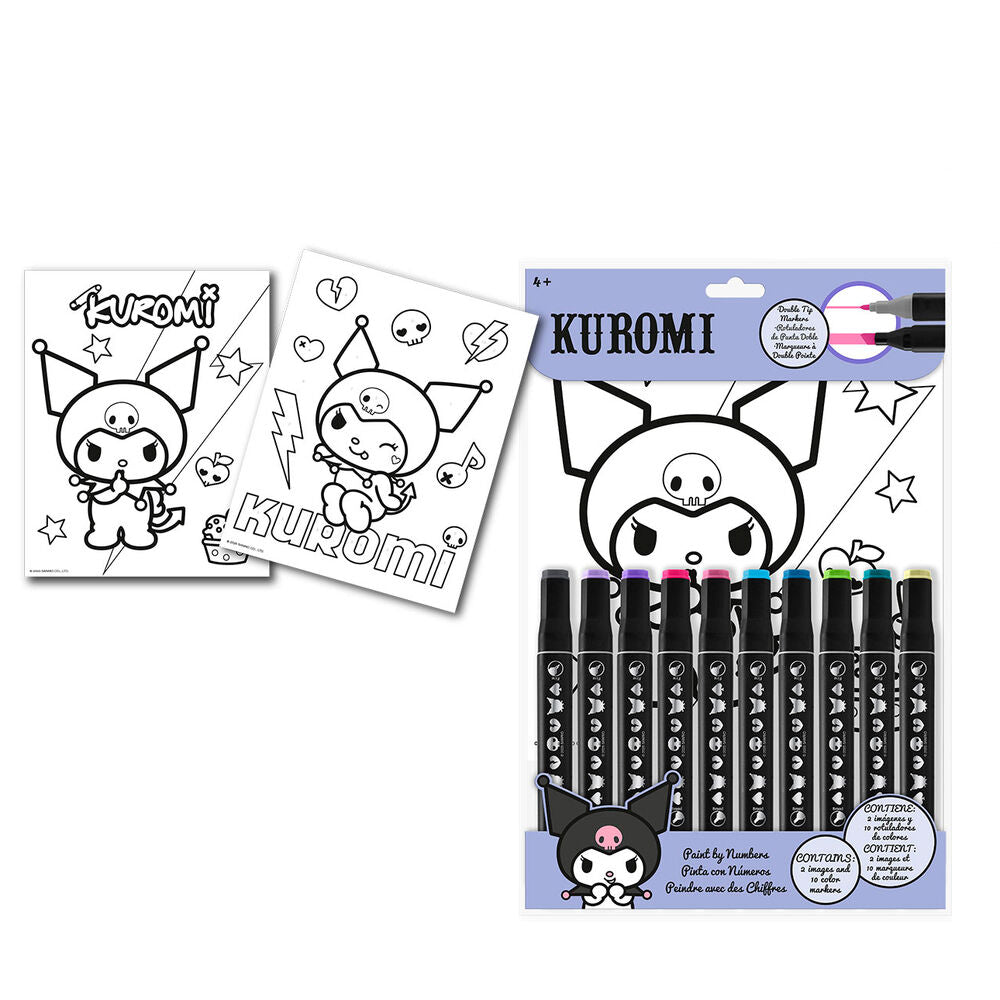 Hello Kitty Kuromi Paint with numbers Nerdscape