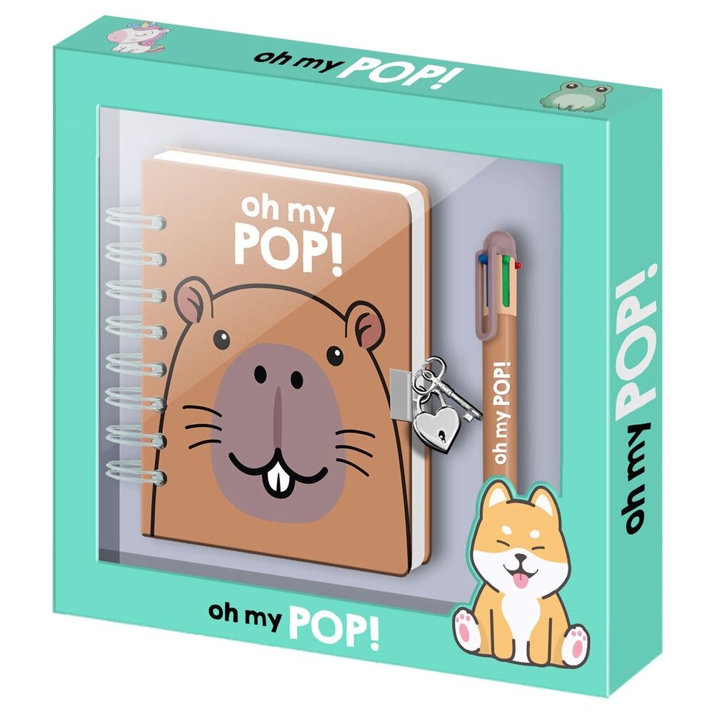 Oh My Pop! Capibara Diary + pen - Nerdscape