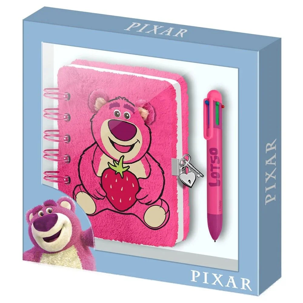 Disney Pixar Toy Story Lotso Strawberry Plush diary + pen Nerdscape