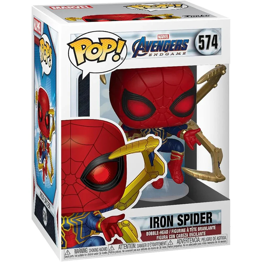 POP figure Marvel Avengers Endgame Iron Spider with Nano Gauntlet Nerdscape