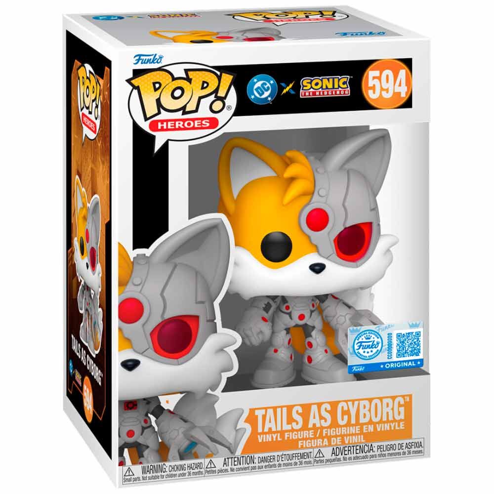 POP figure Sonic The Hedgehog DC Comics Tails As Cyborg Exclusive Nerdscape