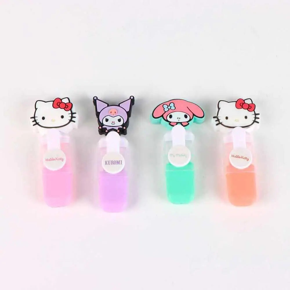Set di clip colorate Nerdscape con personaggi Hello Kitty, Kuromi e My Melody su sfondo bianco